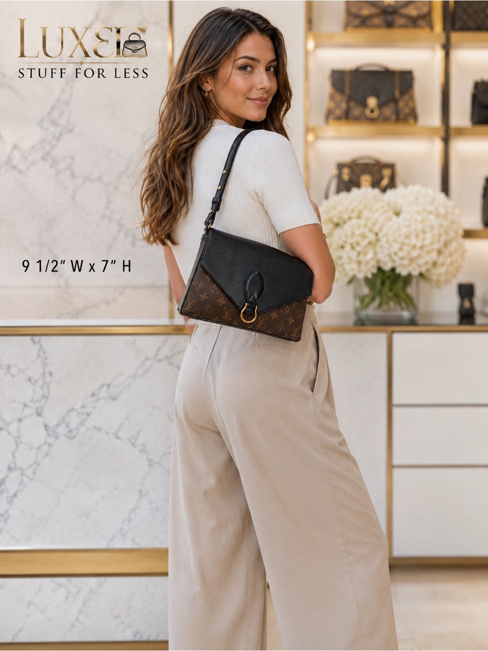 Authentic Louis Vuitton Saint Michel Shoulder Bag with Certificate